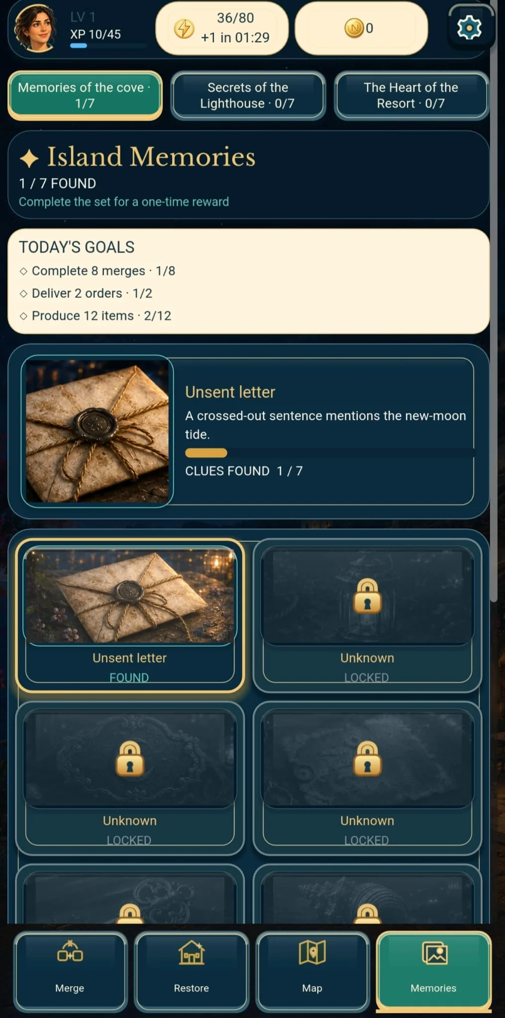 Nerelune: Secrets of the Cove